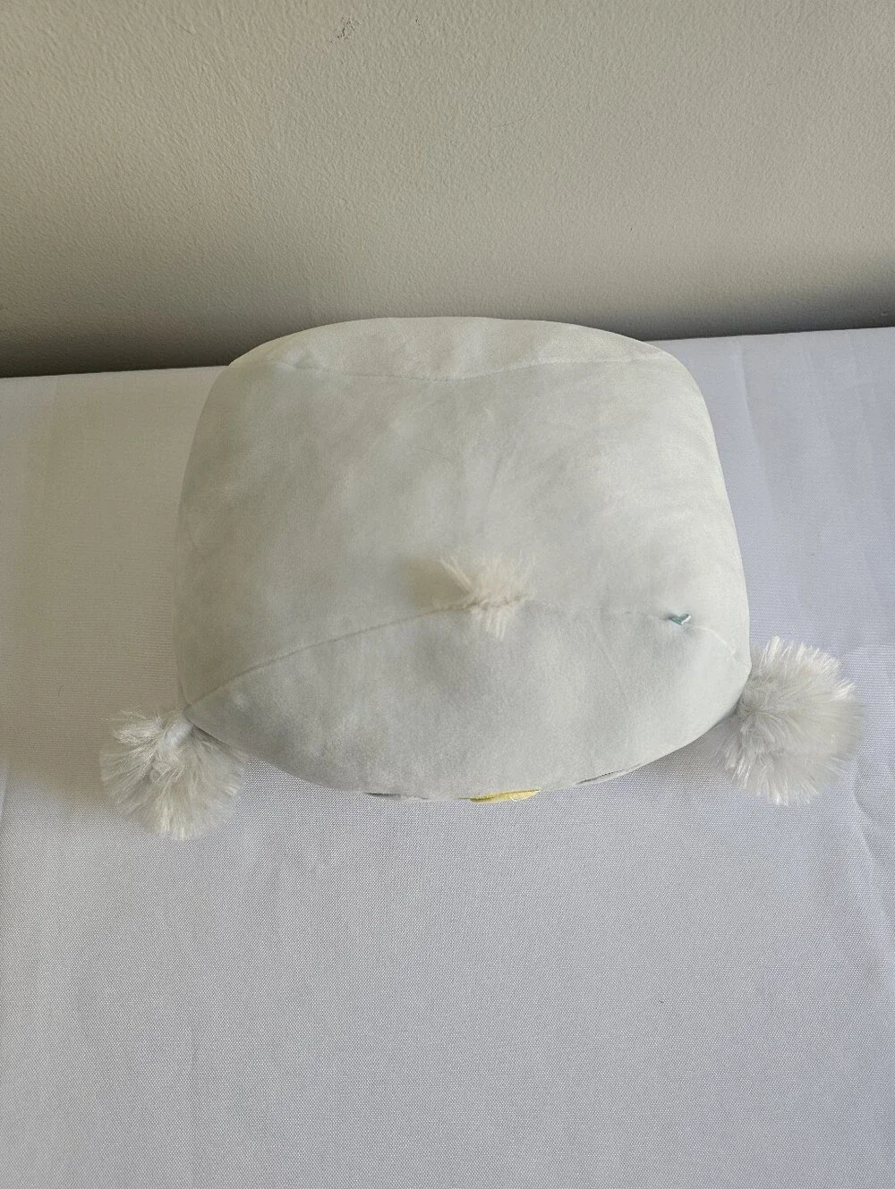 Squishmallows Light Gray Cat Plush Pillow with Pom Pom Ears